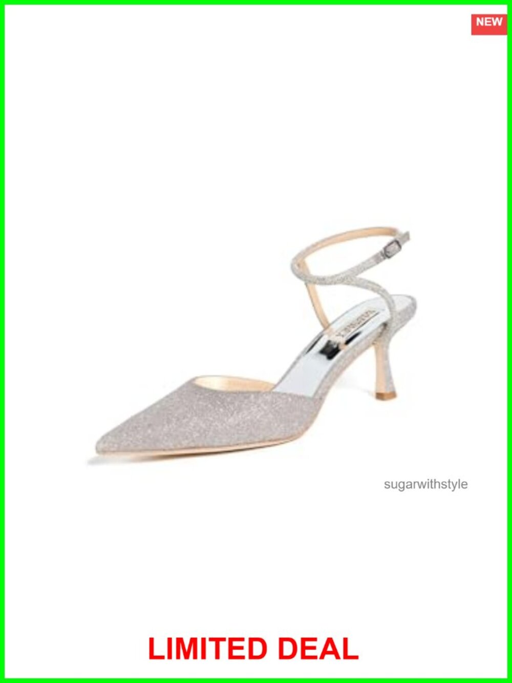Badgley Mischka Autumn Open Toe Stiletto Heel Ankle Strap Pump